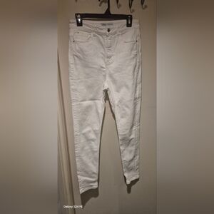 Zara White High Rise Jeans